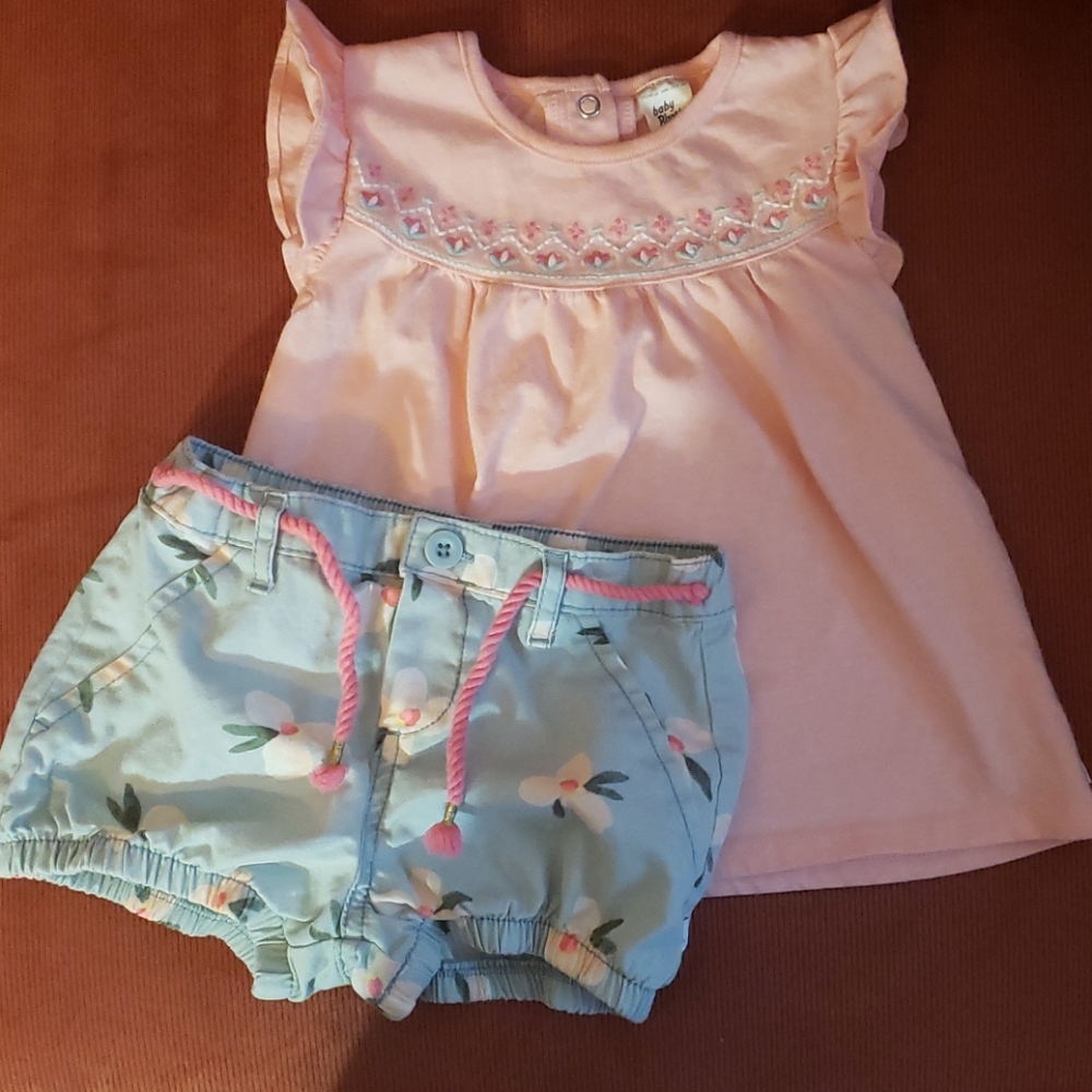 Peach Toddler Girl Short Set